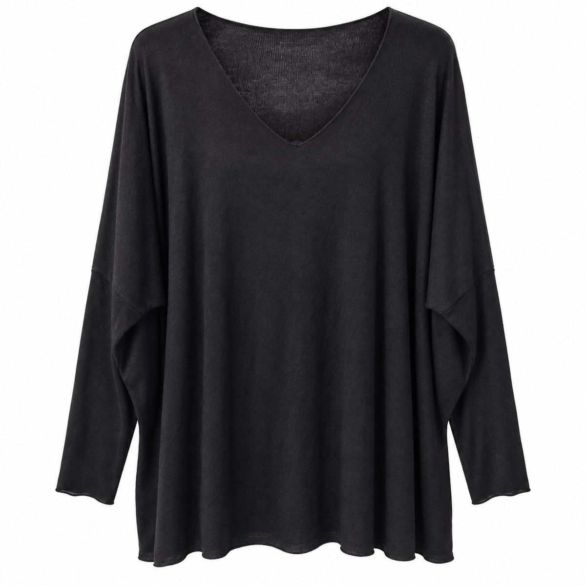 Γυναικεία Μπλούζα Oversize με V Λαιμόκοψη Plus Size