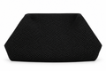 Amelie Μαύρο Πλεκτό Clutch με Lurex και Χρυσή Αλυσίδα