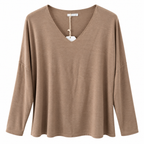 Γυναικεία Μπλούζα Oversize με V Λαιμόκοψη Plus Size