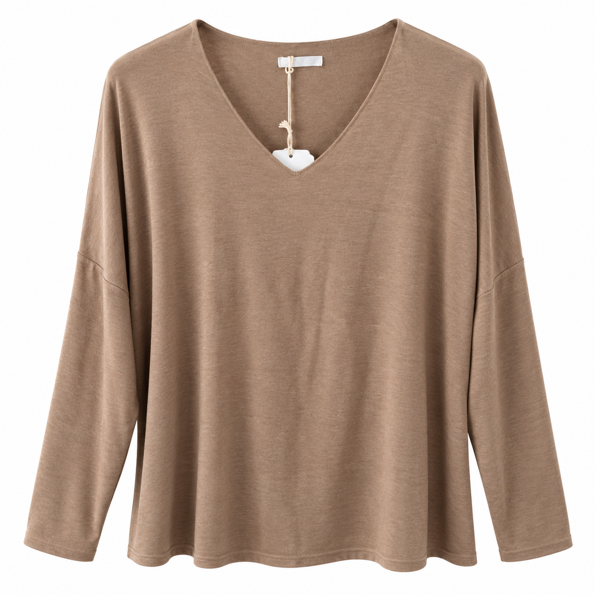 Γυναικεία Μπλούζα Oversize με V Λαιμόκοψη Plus Size