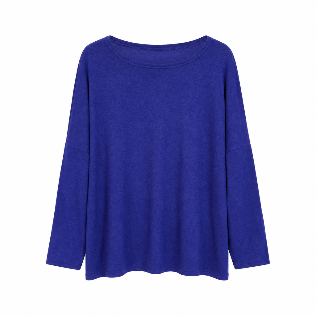 Basic Oversized Μακρυμάνικο Top Plus Size