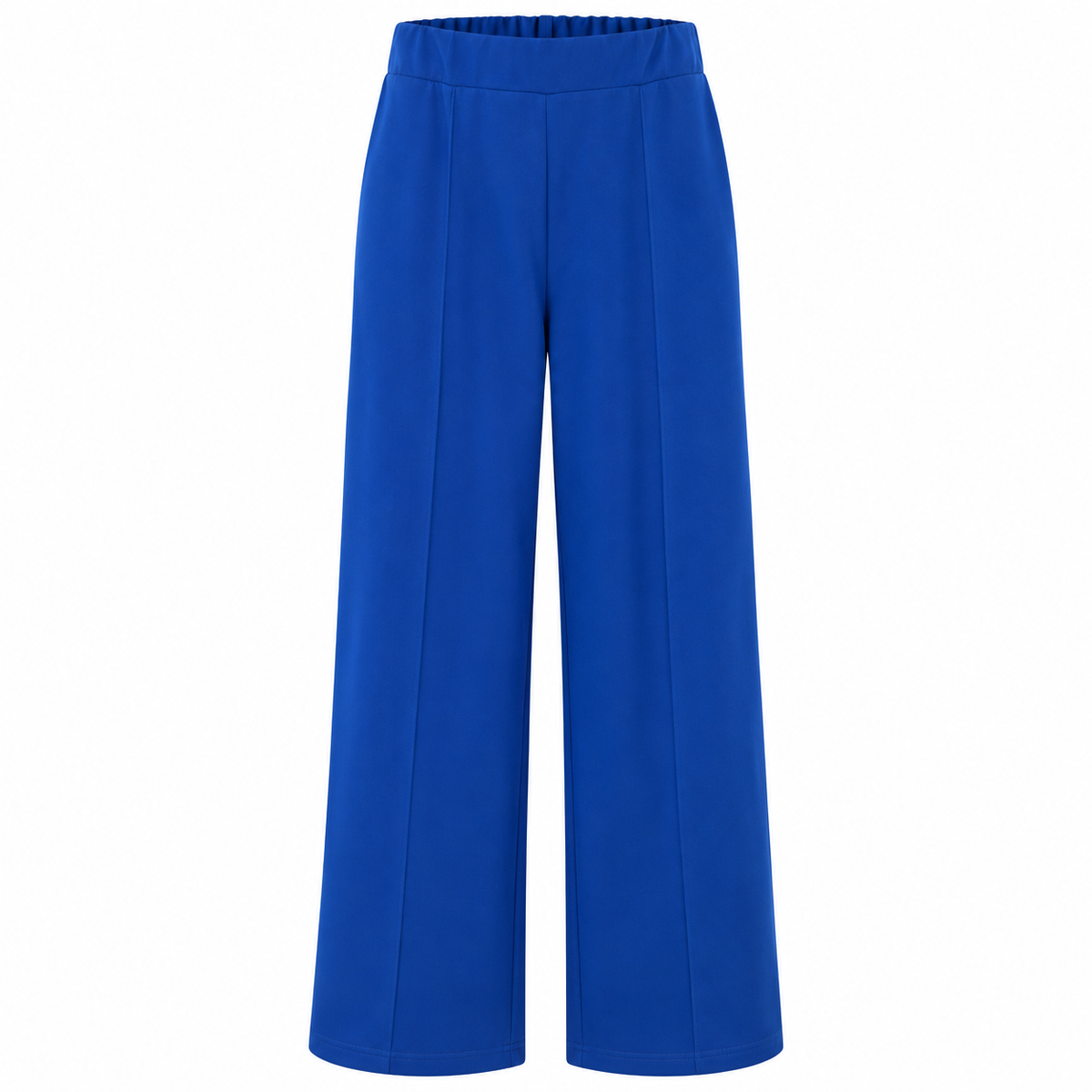 Γυναικεία Μπλε Ρουά Παντελόνα Wide Leg με Ελαστική Μέση