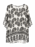 Paisley Ασύμμετρο Top Plus Size