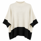 Γυναικεία Oversize Μπλούζα Color Block Plus Size