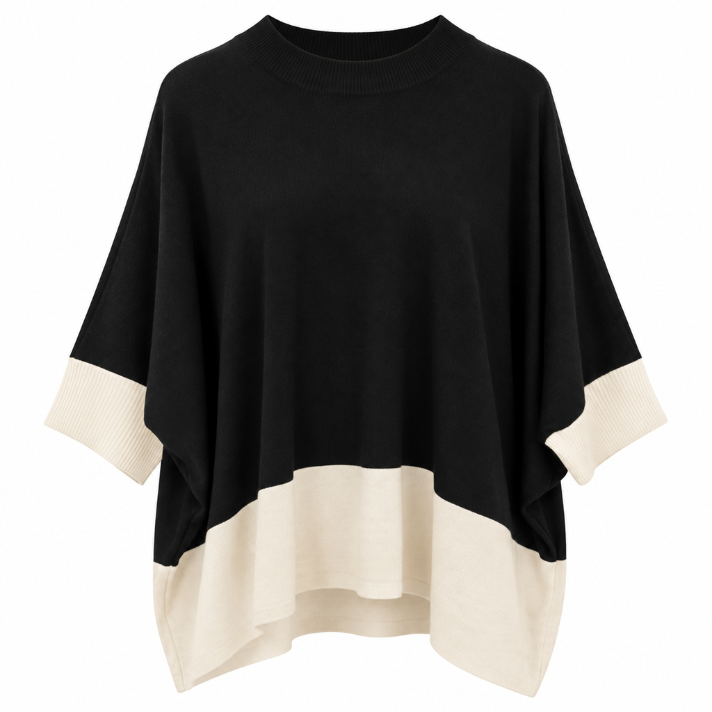Γυναικεία Oversize Μπλούζα Color Block Plus Size