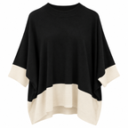 Γυναικεία Oversize Μπλούζα Color Block Plus Size