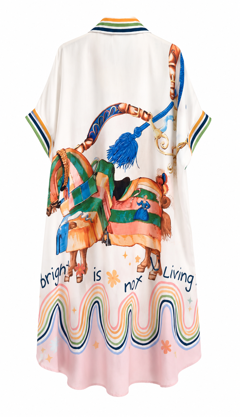 Oversized Shirt Dress με Graphic Print Plus Size