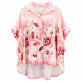 Oversized Πουκάμισο με Floral Print Plus Size