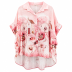 Oversized Πουκάμισο με Floral Print Plus Size