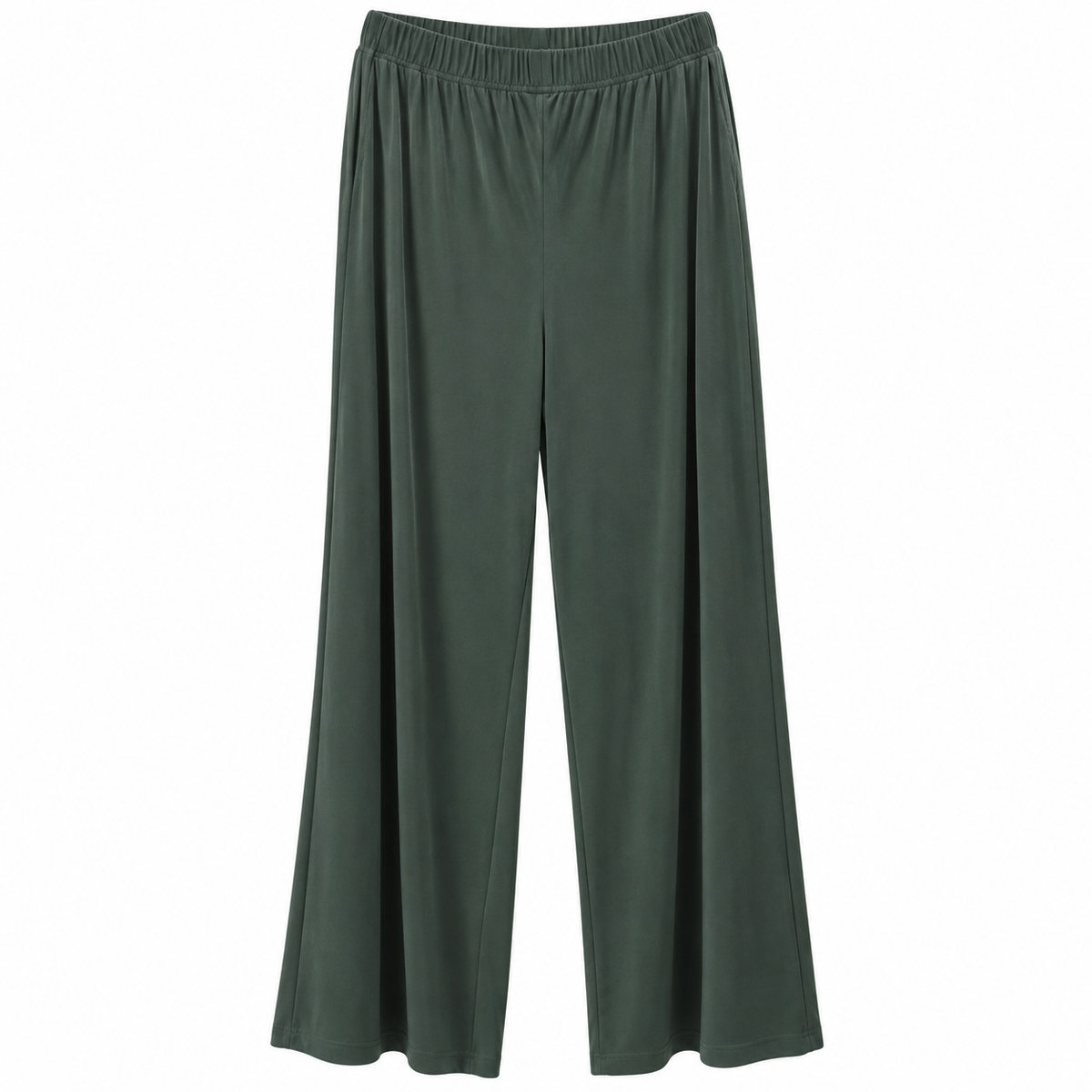 Σετ Κρουαζέ Μπλούζα και Wide Leg Παντελόνι Plus Size