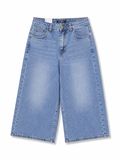 Τζιν Ζιπ Κιλότ Plus Size Light Denim