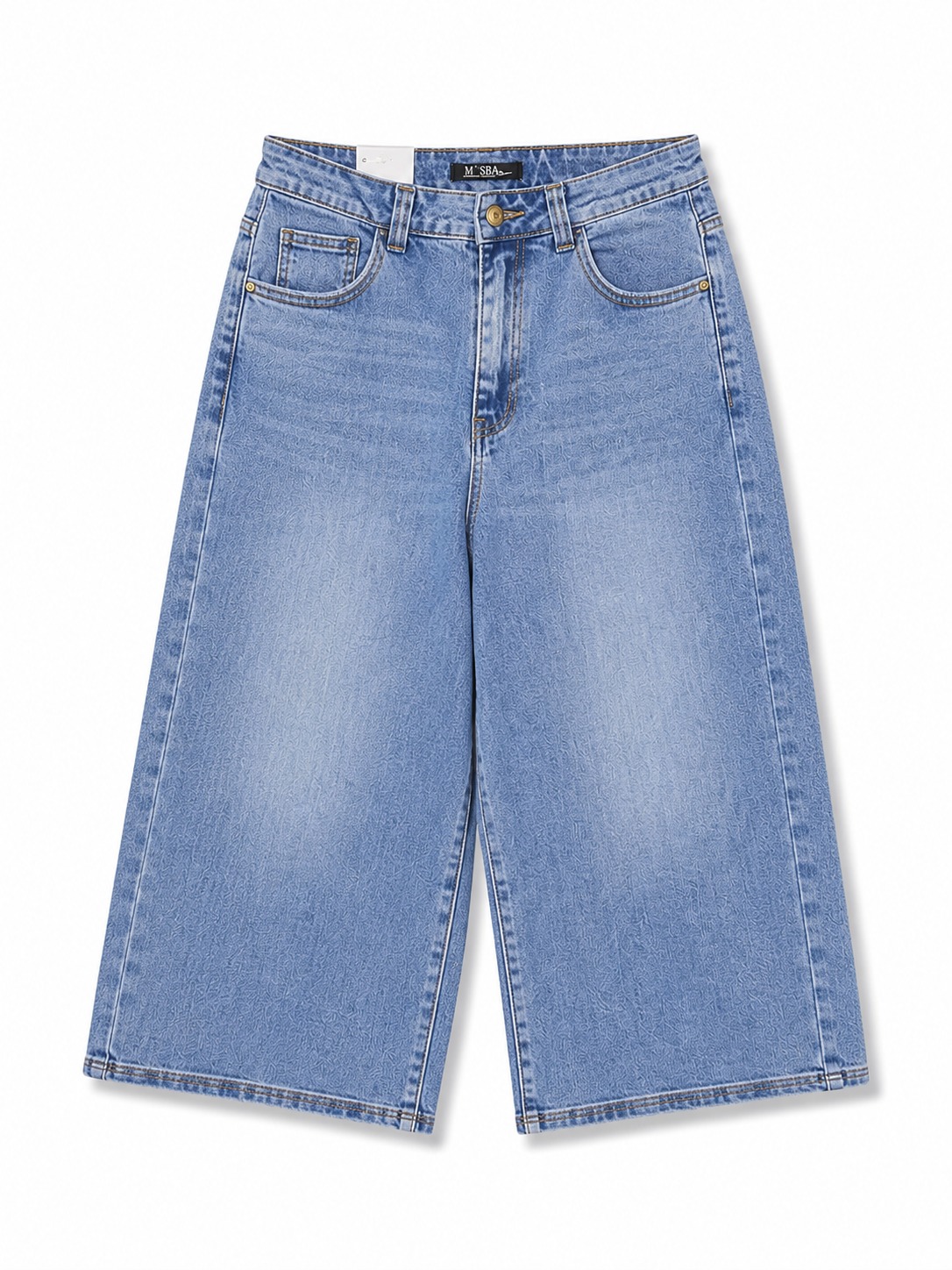 Τζιν Ζιπ Κιλότ Plus Size Light Denim