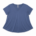 Plus Size Μπλούζα με V Λαιμόκοψη