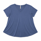 Plus Size Μπλούζα με V Λαιμόκοψη