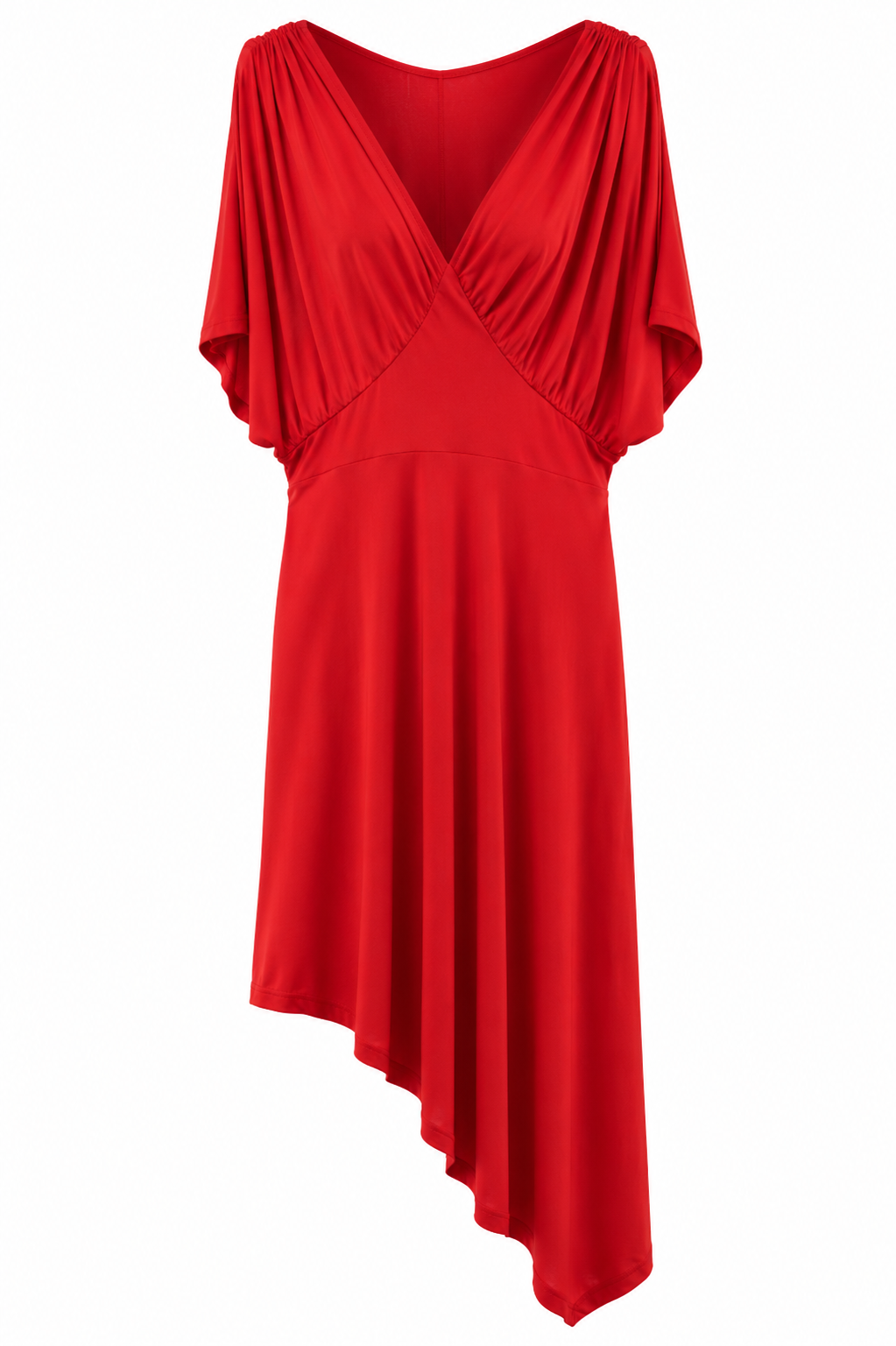 Ασύμμετρο Κρουαζέ Φόρεμα Plus Size
