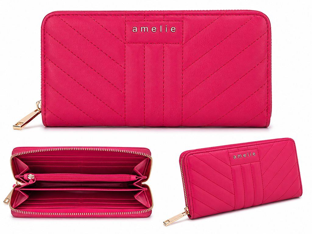 Quilted Zip Around Πορτοφόλι Amelie