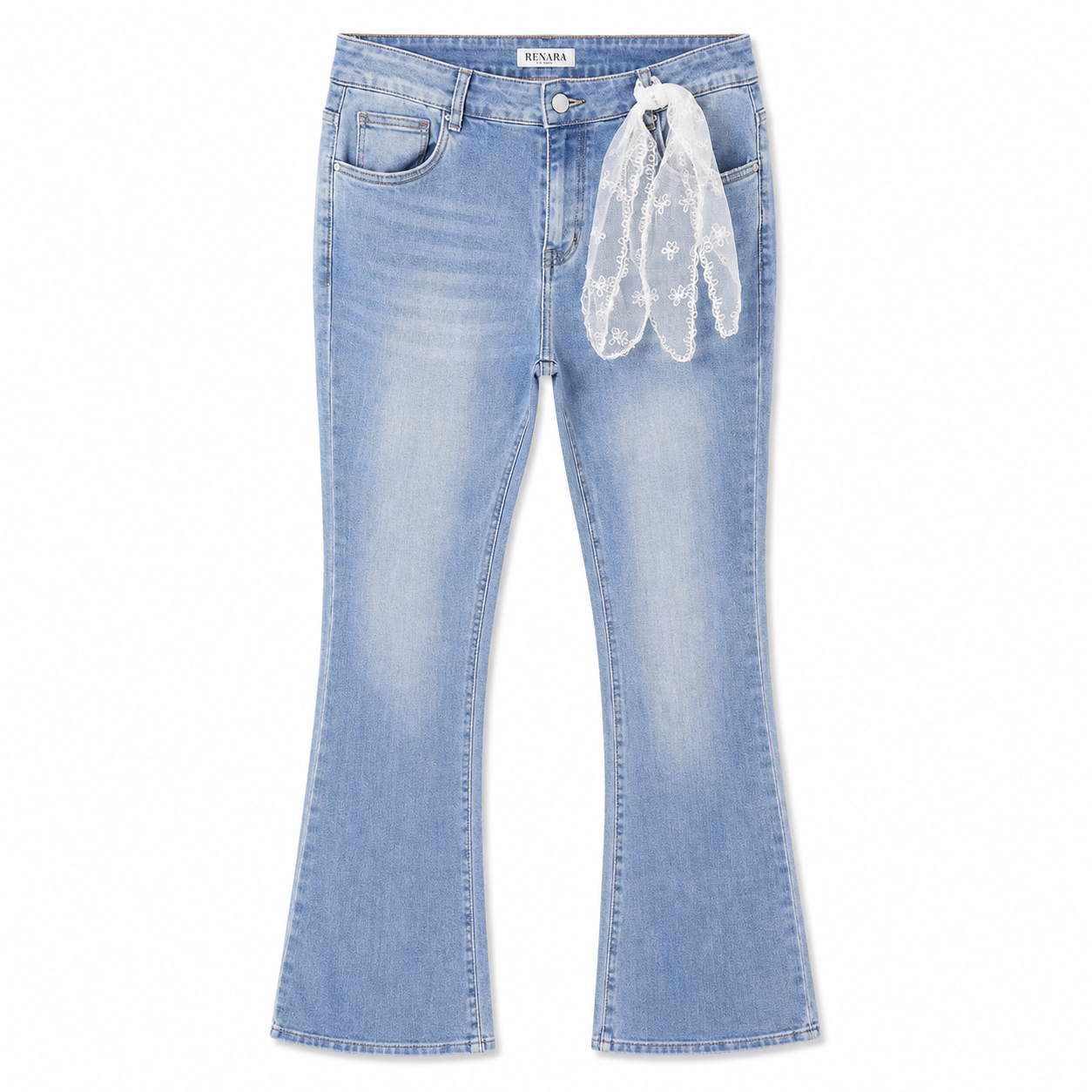 Bootcut Τζιν Παντελόνι Plus Size Light Denim