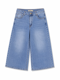 Τζιν Ζιπ Κιλότ Light Denim