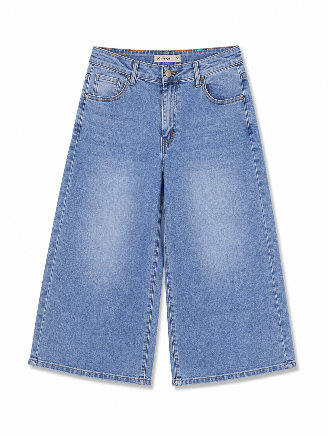 Τζιν Ζιπ Κιλότ Light Denim