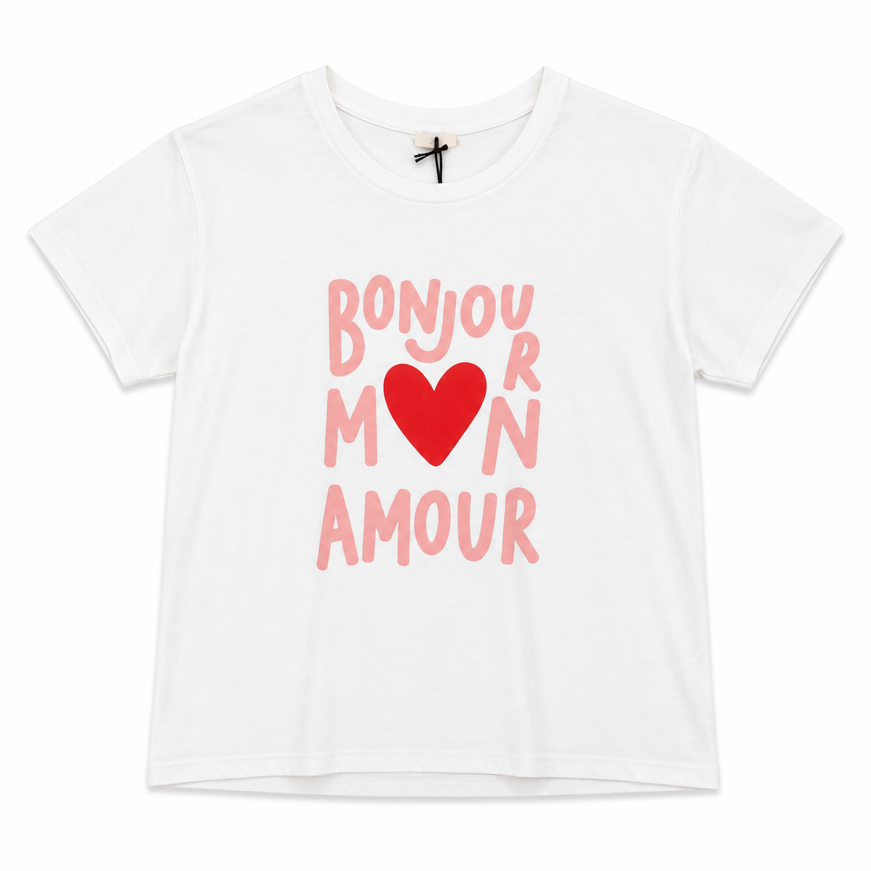 Κοντομάνικη Μπλούζα Bonjour Mon Amour