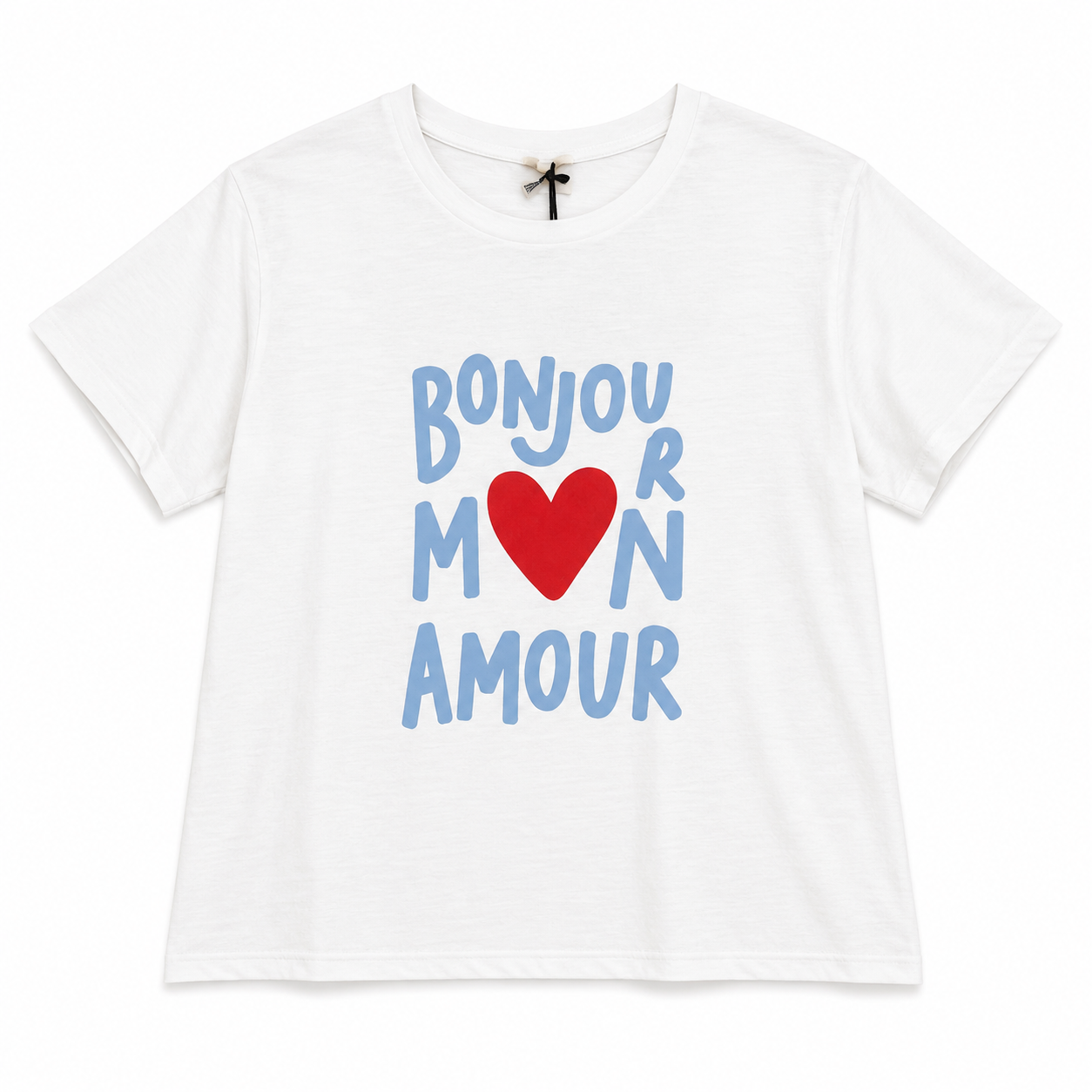 Κοντομάνικη Μπλούζα Bonjour Mon Amour