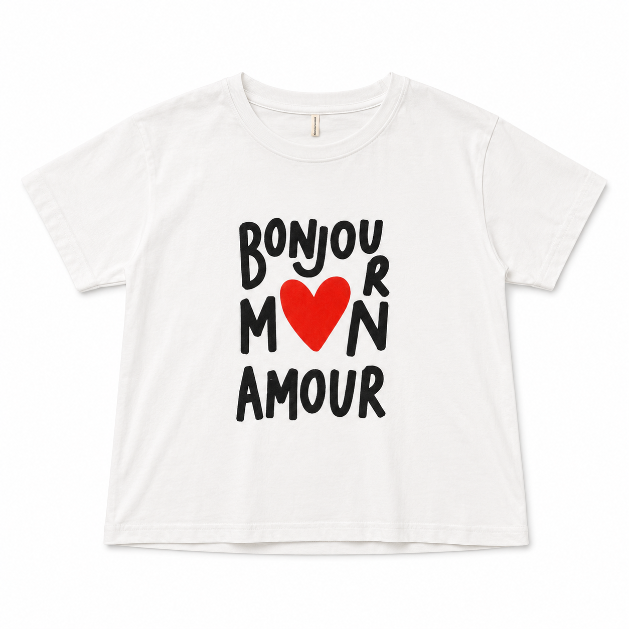 Κοντομάνικη Μπλούζα Bonjour Mon Amour