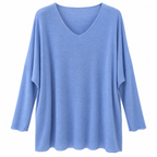 Γυναικεία Μπλούζα Oversize με V Λαιμόκοψη Plus Size