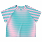 Ριγέ Κοντομάνικη Μπλούζα Oversize