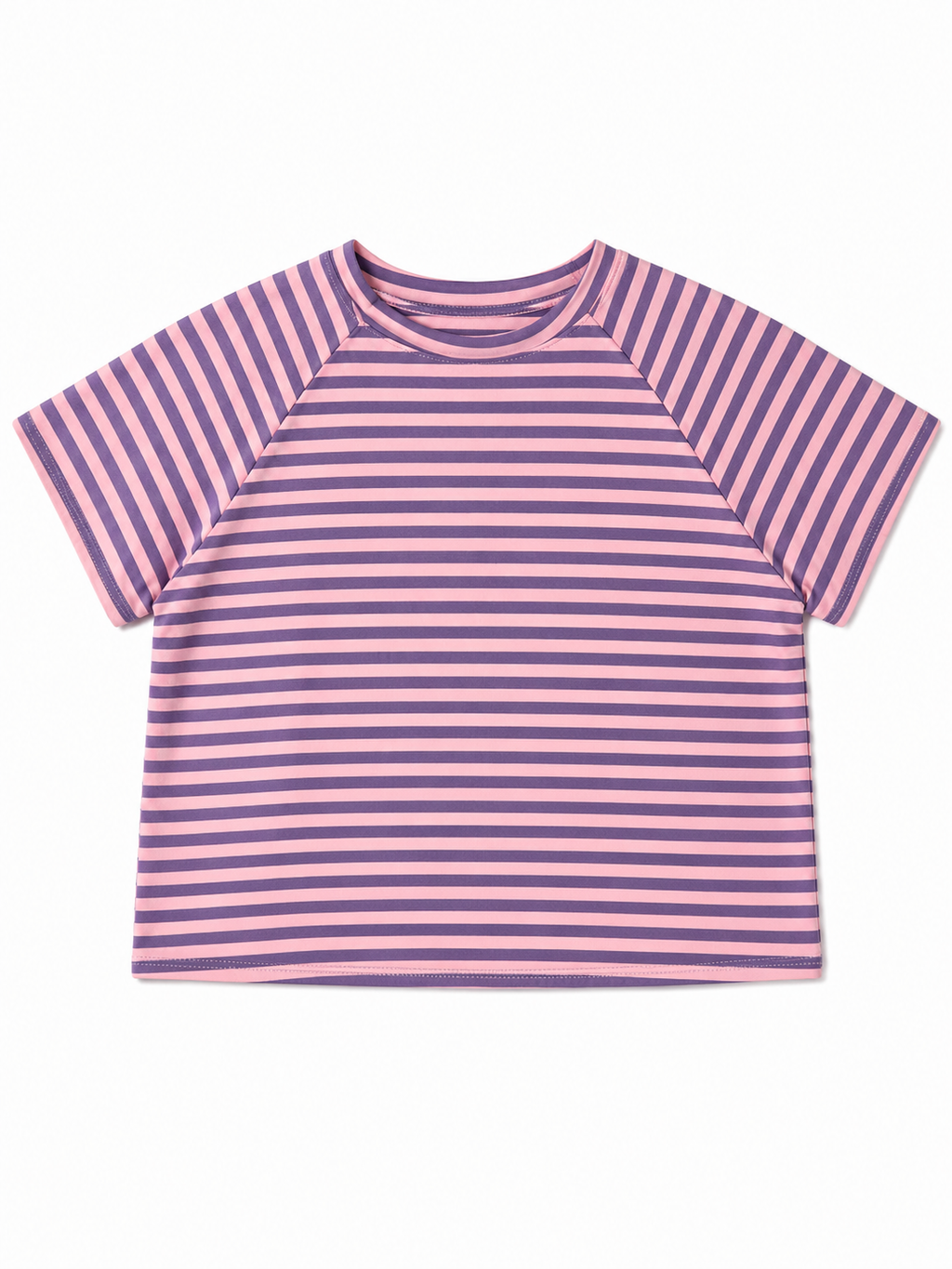 Ριγέ Κοντομάνικη Μπλούζα Oversize
