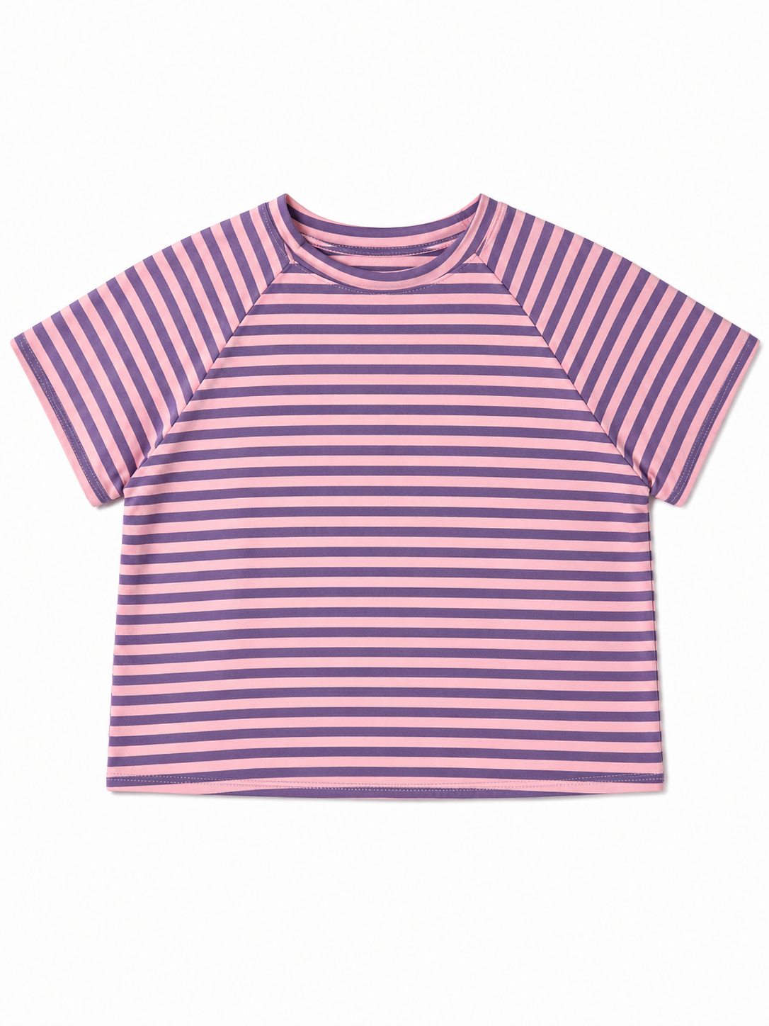 Ριγέ Κοντομάνικη Μπλούζα Oversize