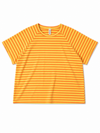 Ριγέ Κοντομάνικη Μπλούζα Oversize