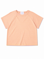 Ριγέ Κοντομάνικη Μπλούζα Oversize