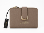 Compact Πορτοφόλι Amelie με Μεταλλική Αγκράφα