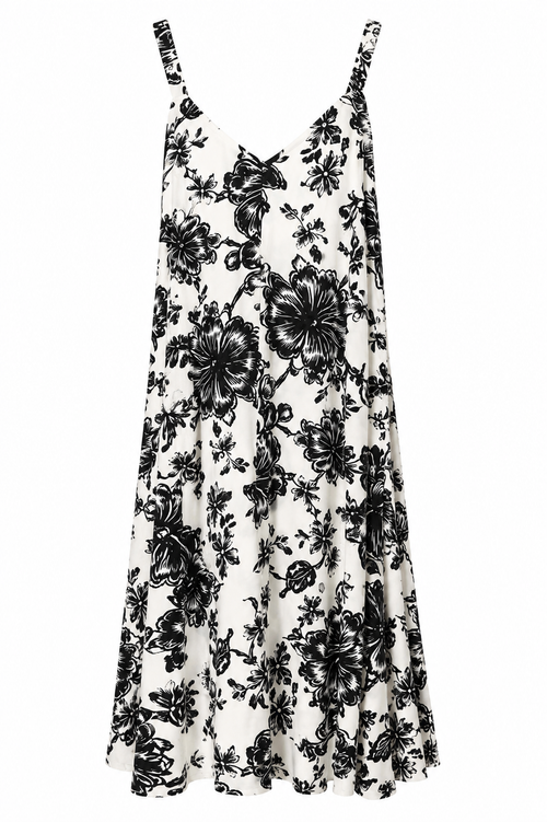 Maxi Floral Φόρεμα με Τιράντες Plus Size