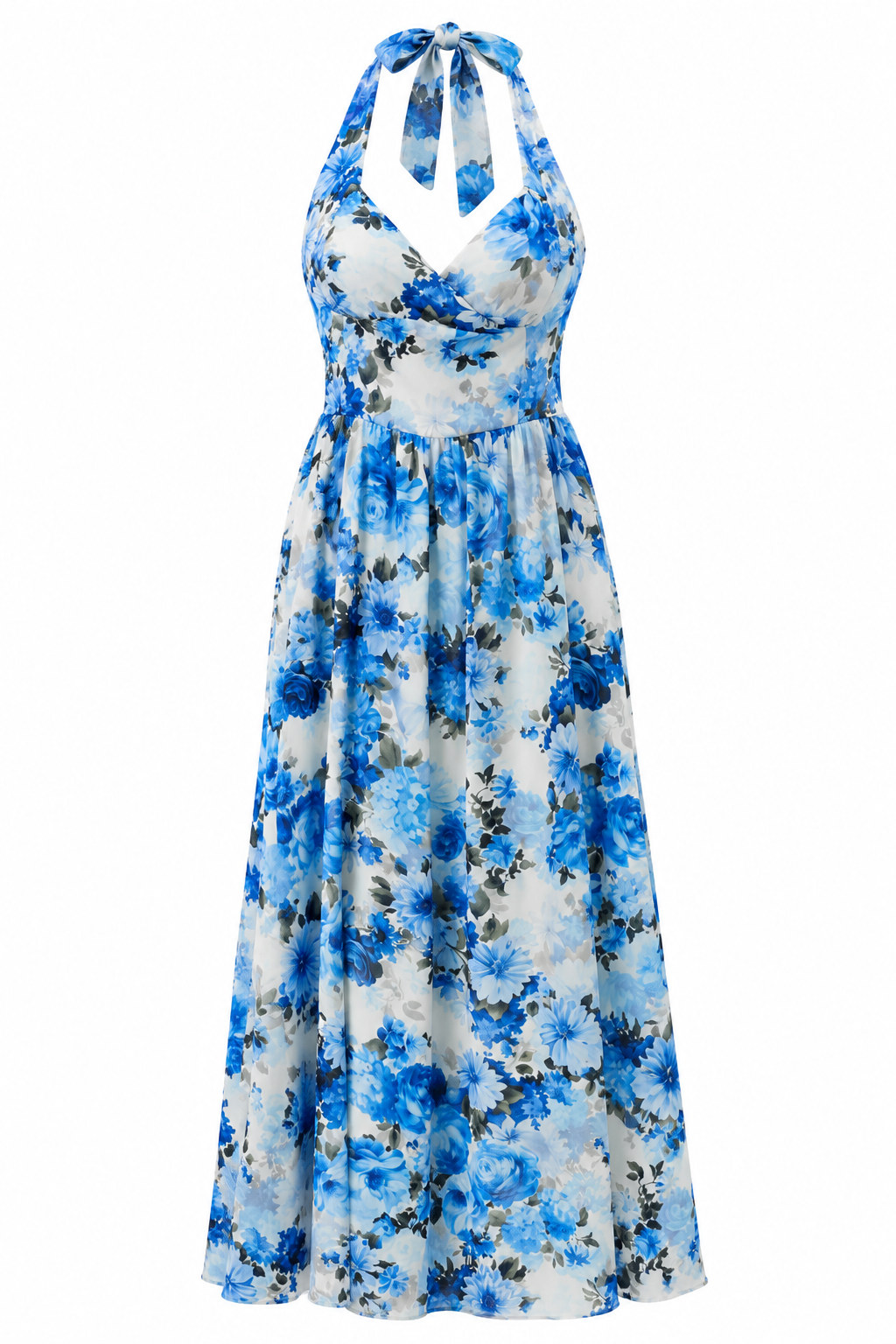Maxi Floral Φόρεμα Halter