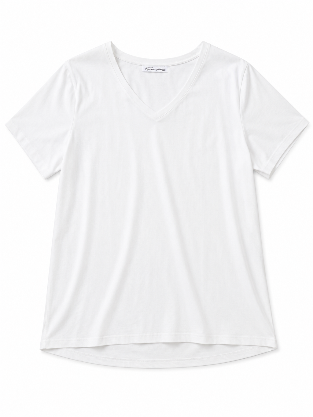 Basic Μπλούζα με V Λαιμόκοψη Plus Size
