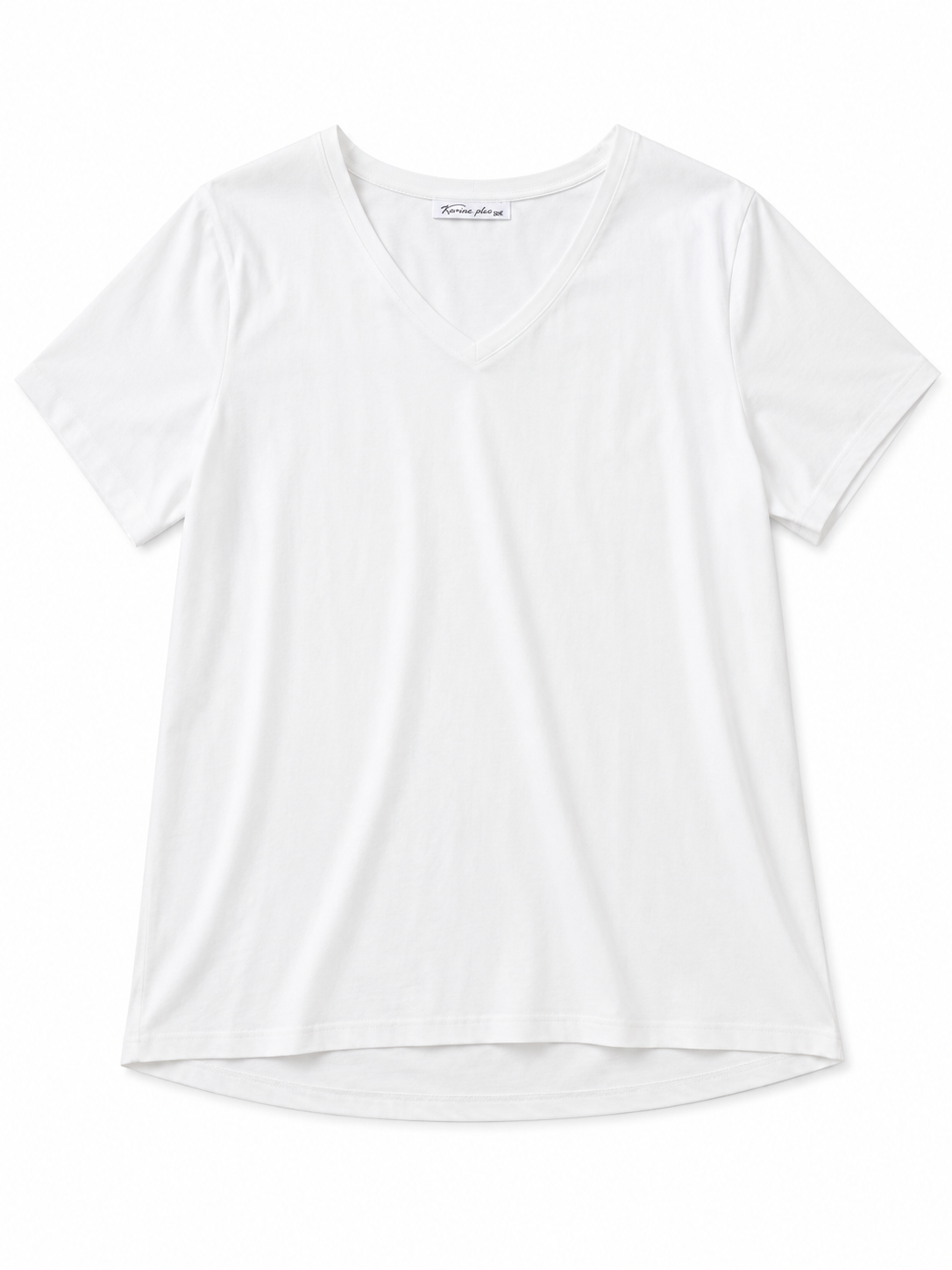 Basic Μπλούζα με V Λαιμόκοψη Plus Size