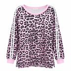 Animal Print Σετ Μπλούζα και Παντελόνα Plus Size