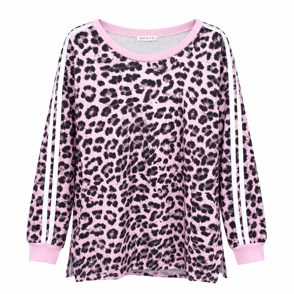 Animal Print Σετ Μπλούζα και Παντελόνα Plus Size