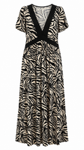 Zebra Print Maxi Φόρεμα Plus Size